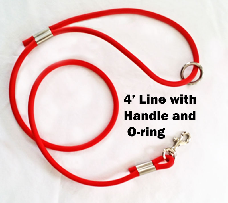 Round biothane leash with o-ring